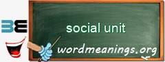 WordMeaning blackboard for social unit